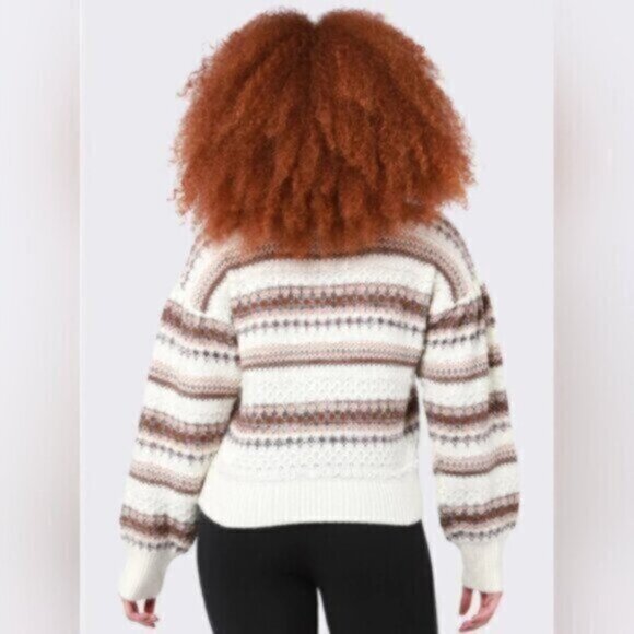 DEX Drop Shoulder Puff Sleeve Knit Sweater  Sz XL - Picture 14 of 15